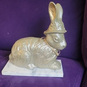 Gold Rabbit Sculpture